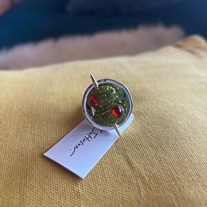 Betsey Johnson Green and Red Statement Ring